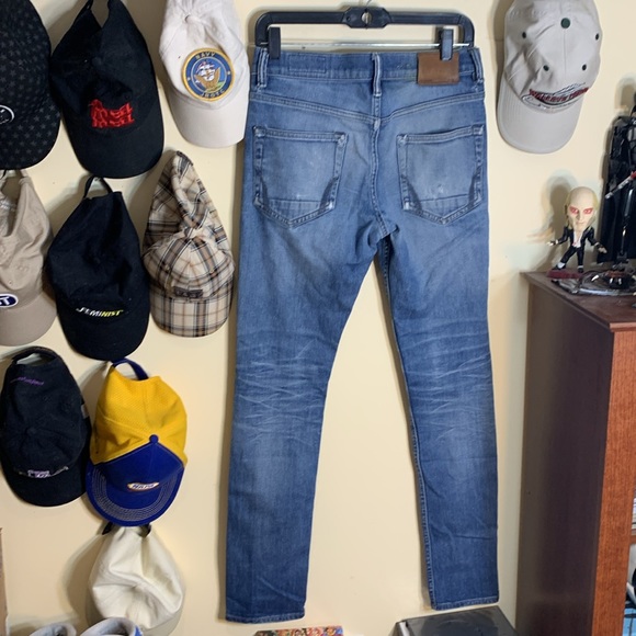 Vintage All Saints Cigarette True Blue Faded Slim Denim 30W/32L - Picture 3 of 15